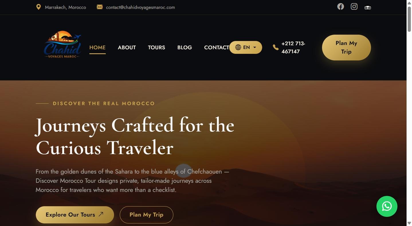 Chahid Voyages Maroc — Tourisme