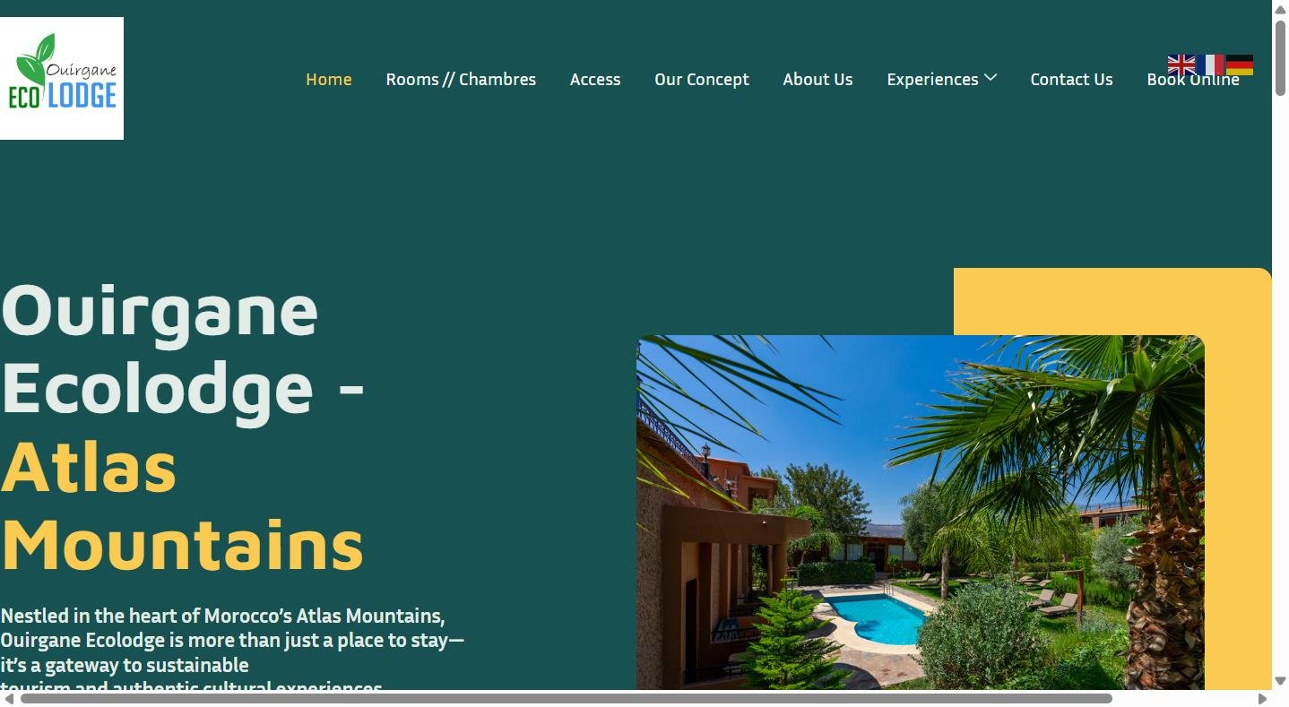 Ouirgane Ecolodge — Hôtellerie